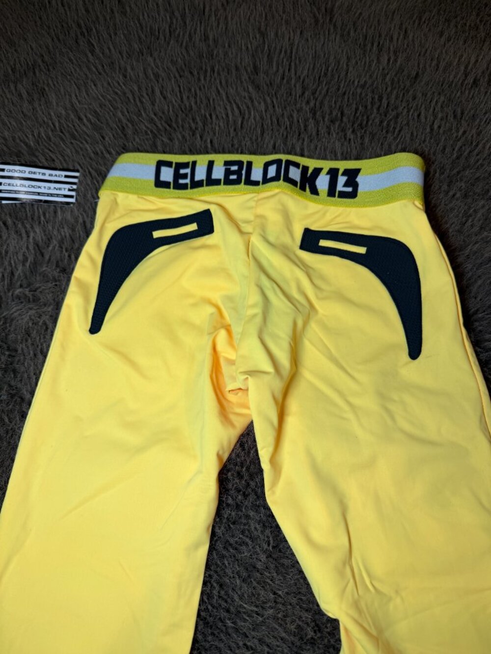 CellBlock 13 CBS004 Stryker Pant Yellow Black NWT Men’s Large - Picture 9 of 9